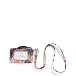 Vera Bradley Fern Paisley Ultralight Zip ID & Lanyard